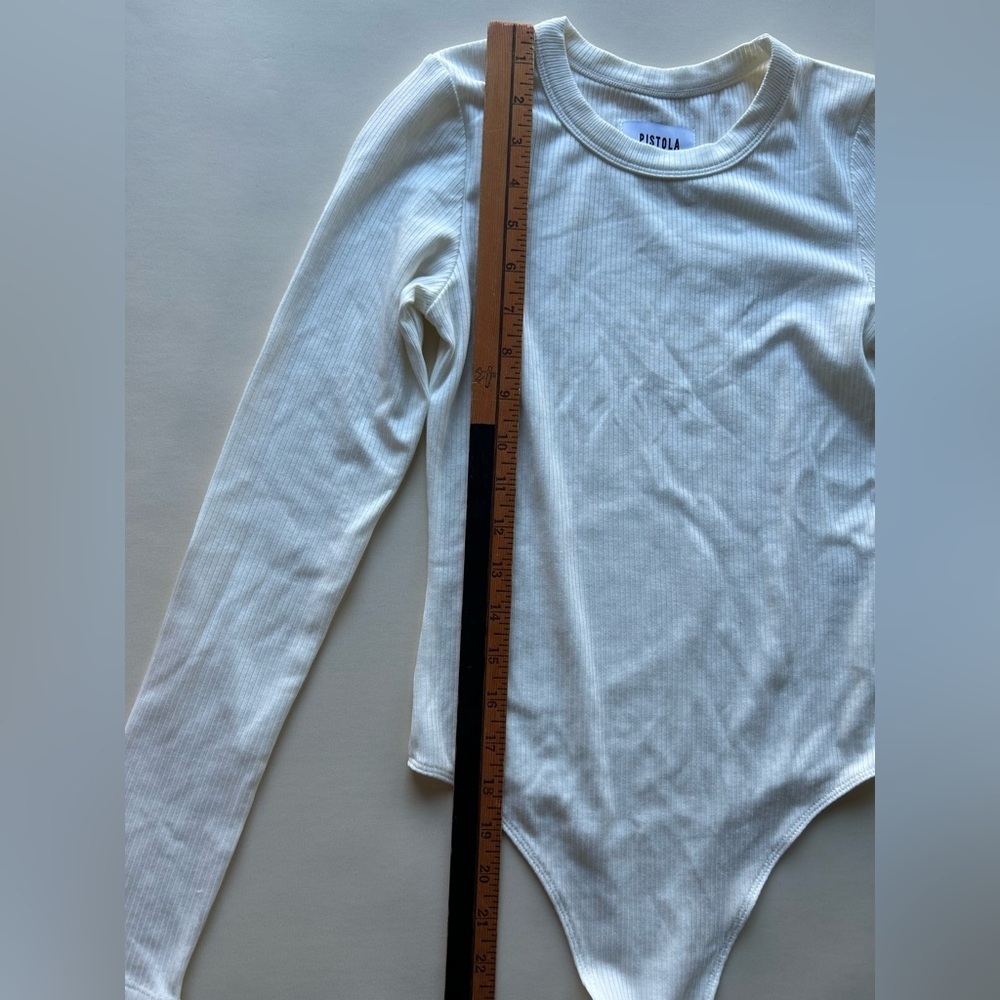 Pistola cream Ribbed Bodysuit - Picture 6 of 9